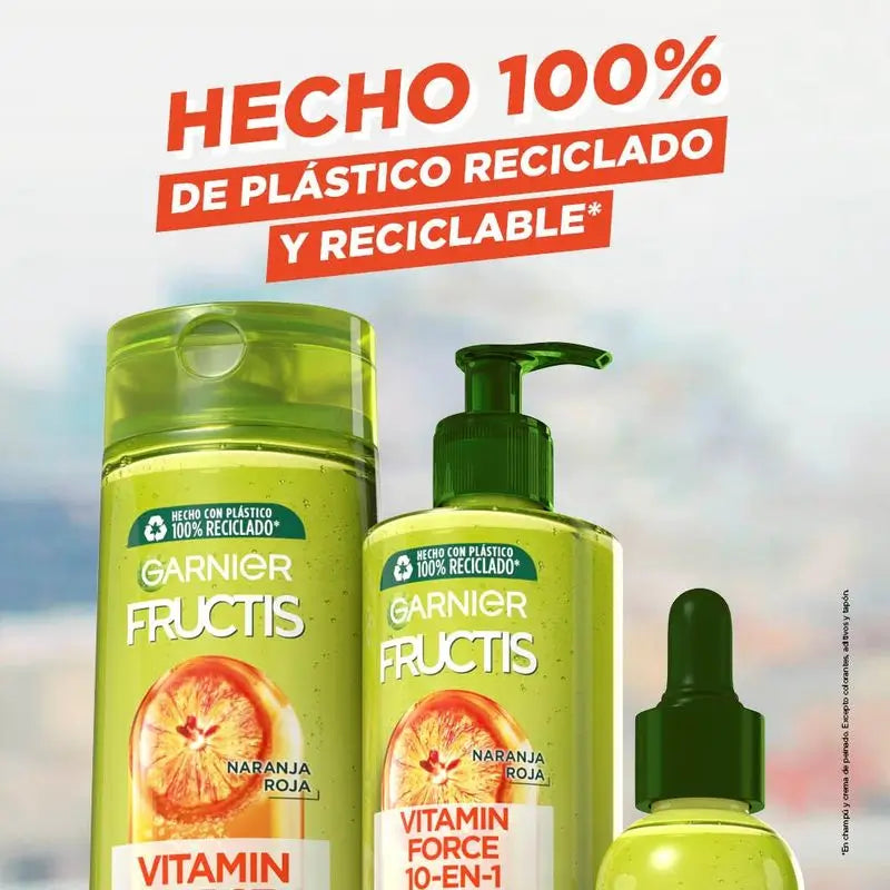 Garnier Fructis Vitamin Force No-Rinse Creme mit roter Orange, Vitamin C und Biotin für Haare, die zum Ausfallen neigen - 400Ml
