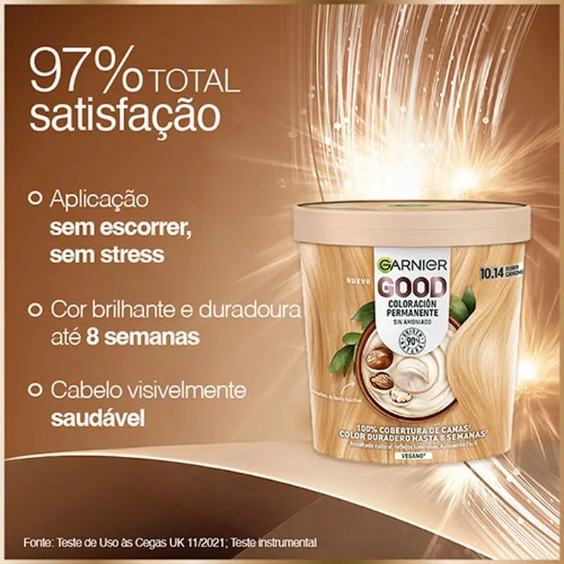 Garnier Good Permanent Colouring Ammoniakfrei, 90% natürlichen Ursprungs Farbton 10.14 Kamillenblond.