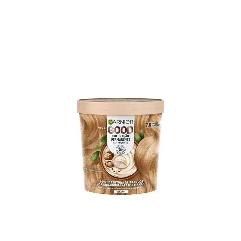 Garnier Good Permanent Colouring Ammoniakfrei, 90% natürlichen Ursprungs Farbton 7.0 Mandelblond.