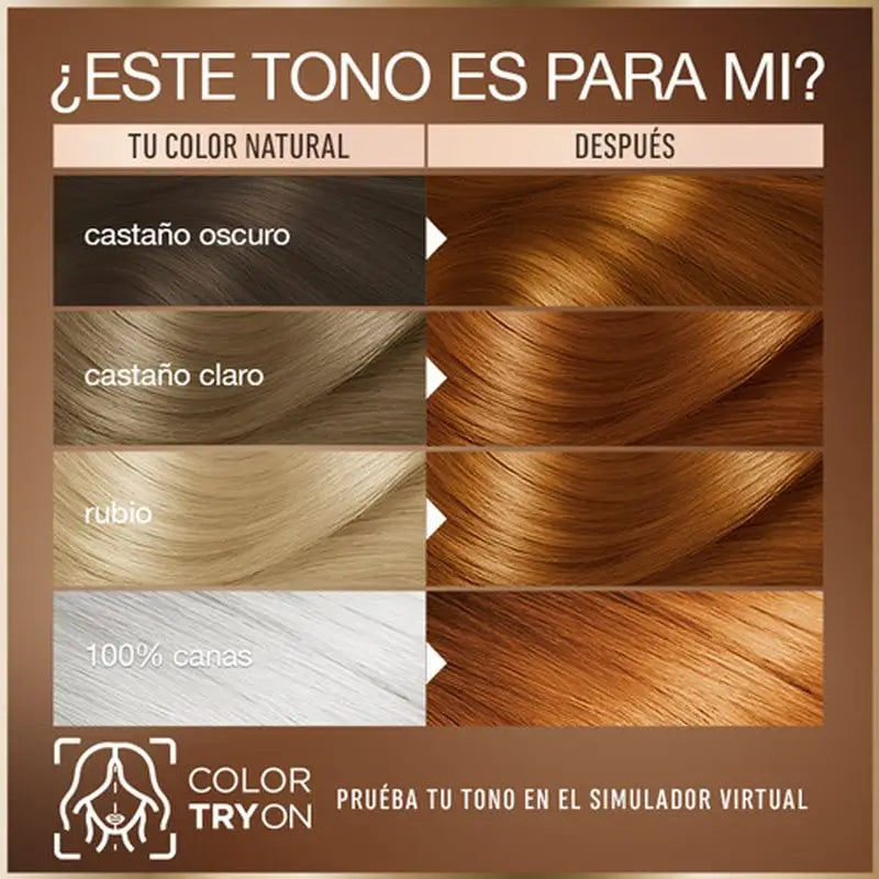 Garnier Good Permanent Colouring Ammoniakfrei, 90% natürlichen Ursprungs Farbton 7.43 Kurkuma-Kupfer.