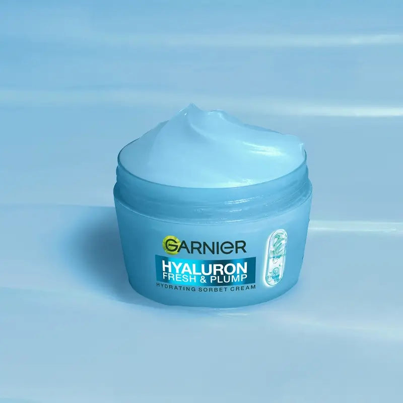 Garnier Hyaluron Fresh & Plump Feuchtigkeitsspendendes Regenerierendes Sorbet, 85 ml