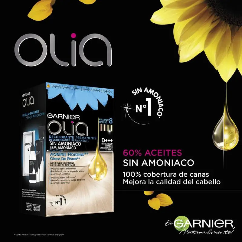Garnier Olia Ammoniakfreies Permanentes Färbemittel mit natürlichen Blütenölen - Extreme Färbemittel D+++