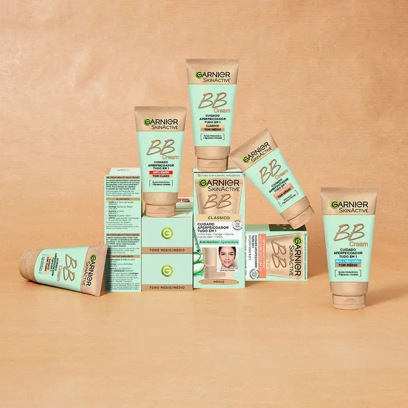 Garnier Skinactive Bb Cream Anti Age Medium Tone. All In One Feuchtigkeitscreme mit Farbe Spf15, 50Ml