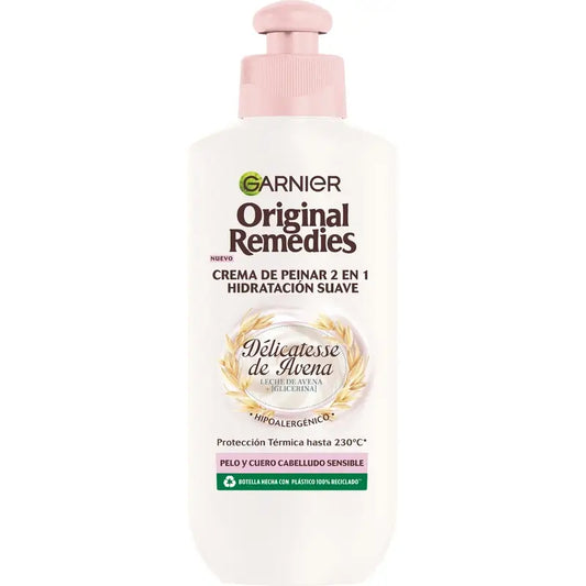 Garnier Ultra Doux 2 In 1 Sanfte Feuchtigkeits-Styling-Creme, 200 ml