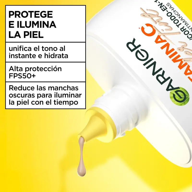 Garnier Uv täglicher Schutz Vitamin C Wunder Tint Spf50+, mittlerer Farbton, 40 ml