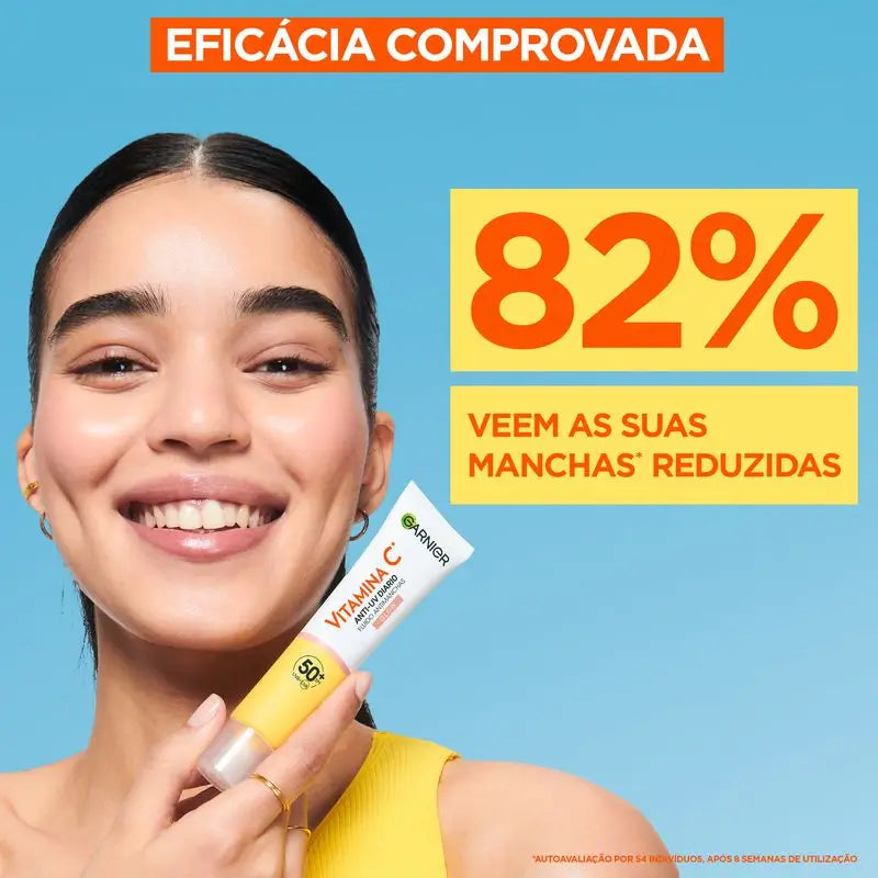 Garnier Vitamin C Flüssigkeit Anti-Uv Anti-Fleck täglicher Glow-Effekt Fps50+, 40 Ml