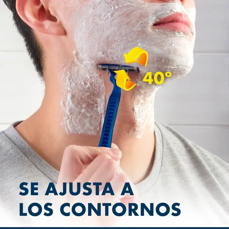 Gillette Blue3 Smooth 8+4 Einwegrasierer für Männer 40° schwenkbarer Kopf & Gleitstreifen , 12 Stück.
