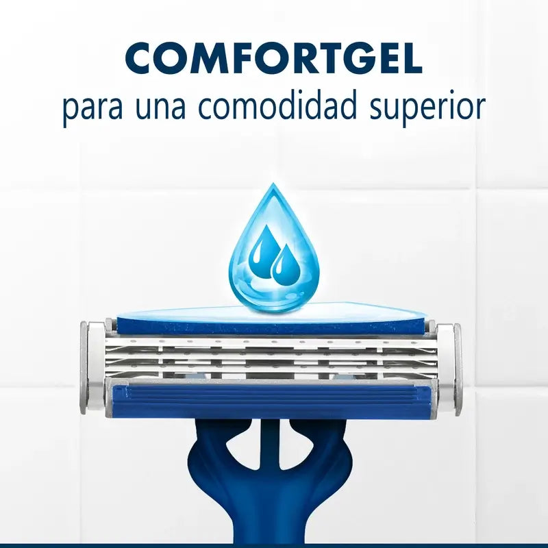 Gillette Blue3 Smooth 8+4 Einwegrasierer für Männer 40° schwenkbarer Kopf & Gleitstreifen , 12 Stück.