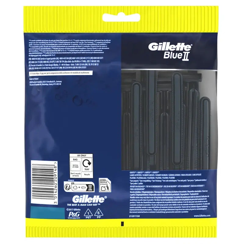 Gillette Blueii Einwegrasierer für Männer, 20 Stück.