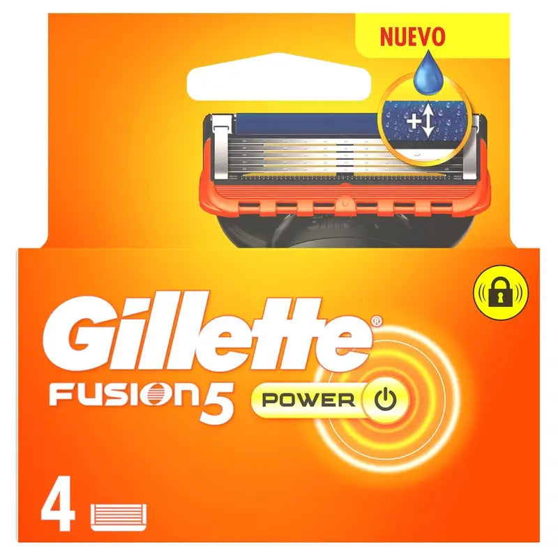 Gillette Fusion5 Power Ersatzklingen für Herren-Rasierer, 4 Stück