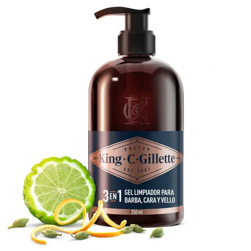 Gillette King C. Bart & Gesicht Gel , 350 ml
