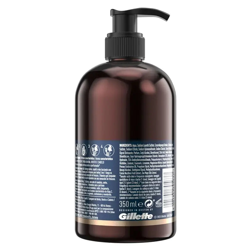 Gillette King C. Bart & Gesicht Gel , 350 ml
