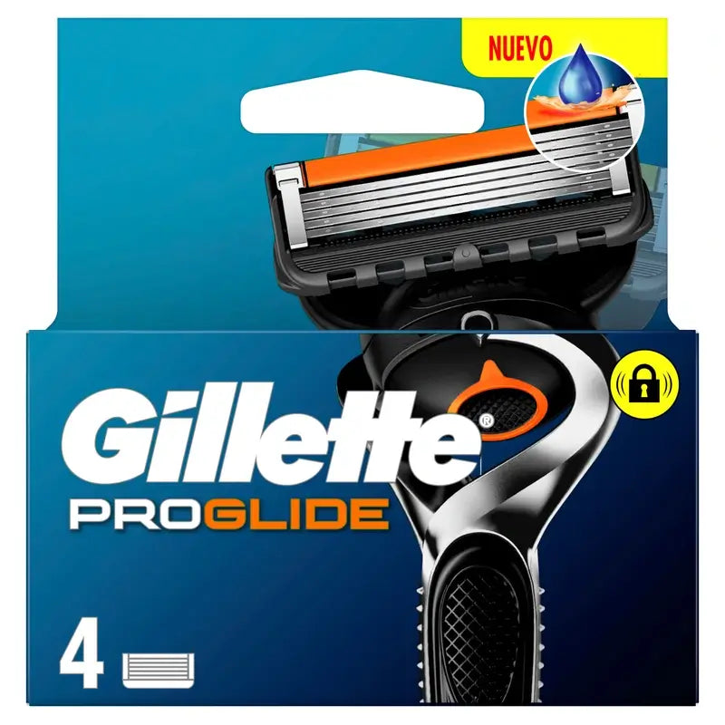 Gillette Proglide Rasierer-Nachfüllpackungen für Männer, 4 Stück.