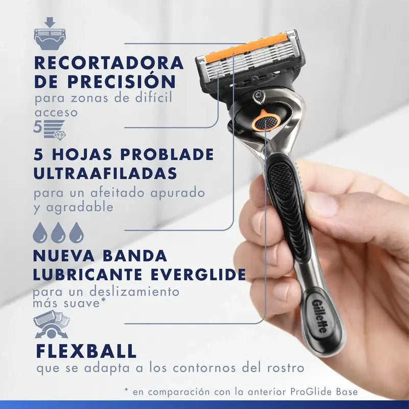 Gillette Proglide Rasierer-Nachfüllpackungen für Männer, 4 Stück.