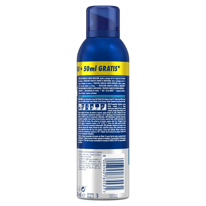 Gillette Serie Kakaobutter Glättender Rasierschaum , 250 ml
