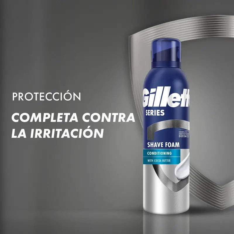 Gillette Serie Kakaobutter Glättender Rasierschaum , 250 ml