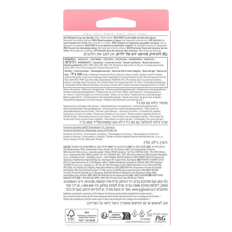 Gillette Venus Comfortglide Spa Breeze Haarentfernungs-Rasierer für Frauen, 1 Griff + 3 Nachfüllpackungen