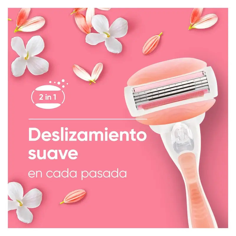 Gillette Venus Comfortglide Spa Breeze Haarentfernungs-Rasierer für Frauen, 1 Griff + 3 Nachfüllpackungen