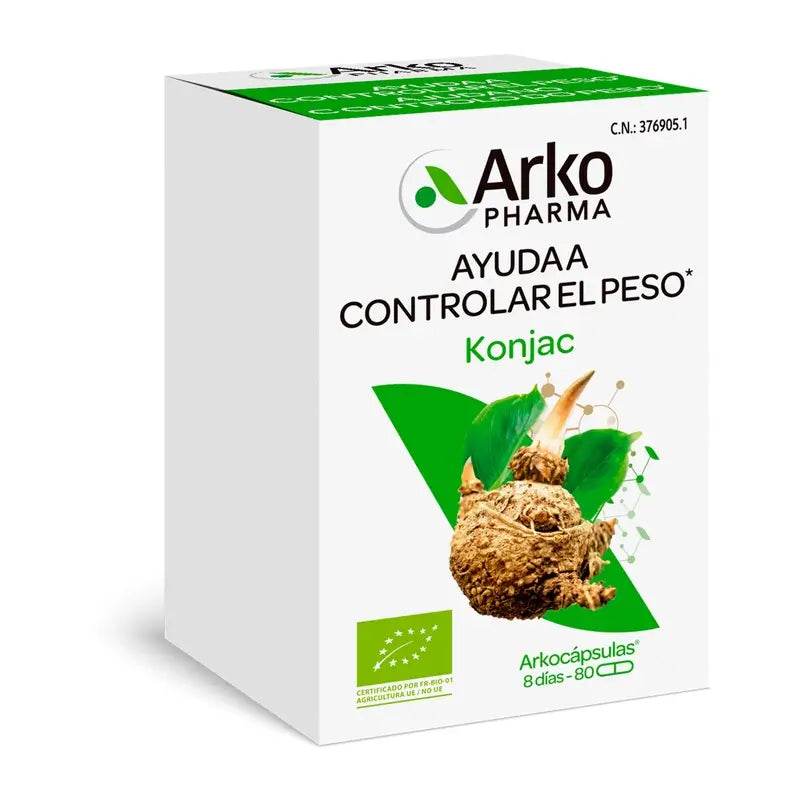 Arkopharma Arkocápsulas Konjac Bio, 80 capsules