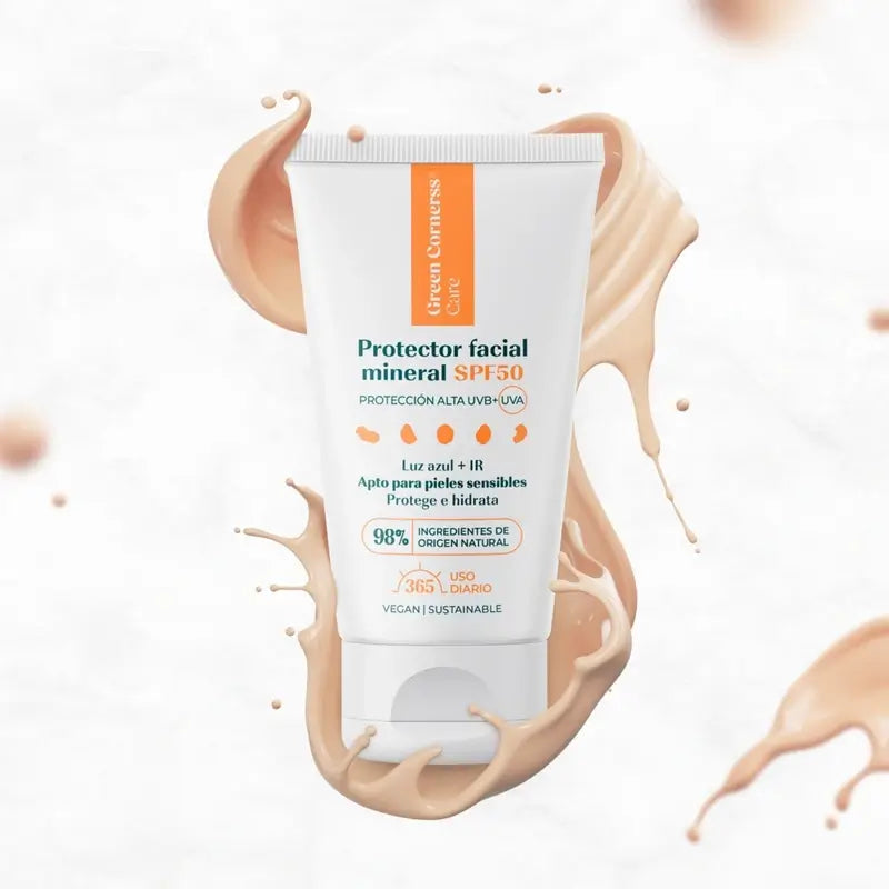 Green Cornerss Mineralischer Gesichtsschutz SPF50, 50 ml