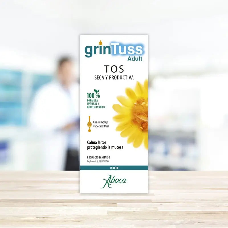 Aboca Grintuss Trockener und produktiver Hustensirup für Erwachsene, 180 g