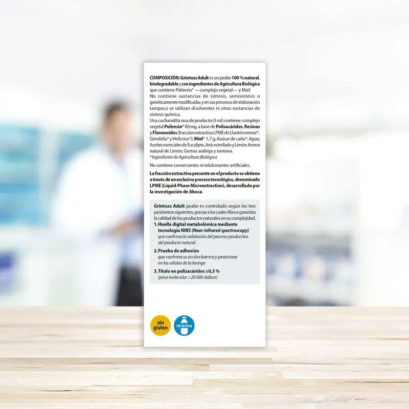 Aboca Grintuss Trockener und produktiver Hustensirup für Erwachsene, 180 g