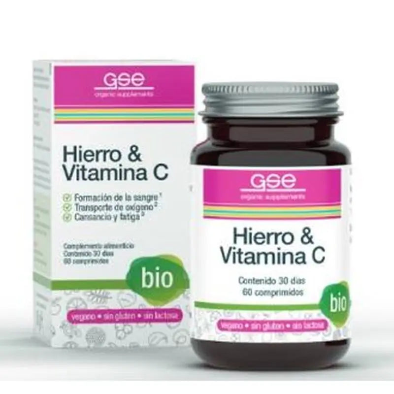 Gse Iron + Vitamin C 60 Tablets Bio Vegan