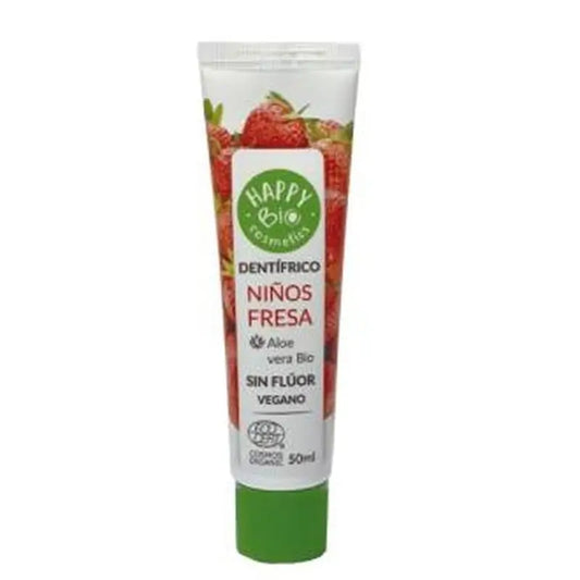 Happy Bio Children's Toothpaste Strawberry Fluoride Free 50Ml. Eco