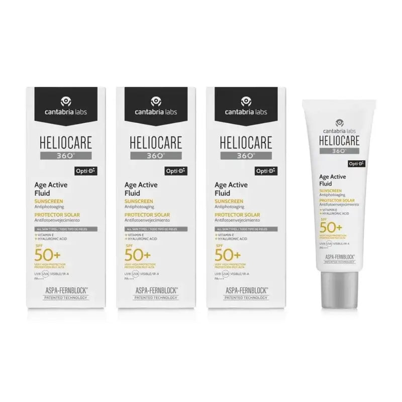 Heliocare 360° Age Active Fluid Spf 50 Ultraleicht, 3X50 Ml