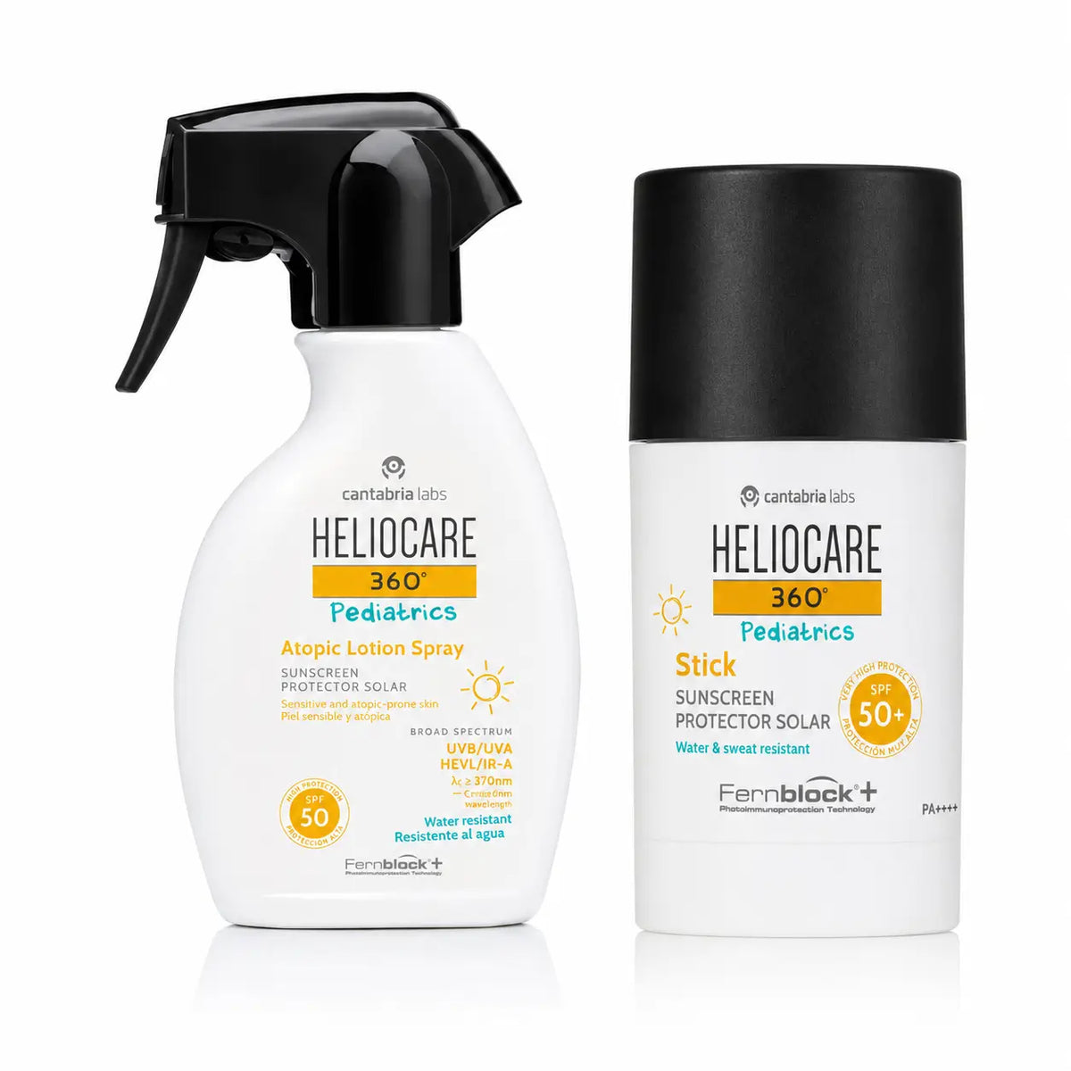 Heliocare Pack 360º Pädiatrie Atopische Lotion Spray Spf50 250 Ml + Stick Spf50+ 25Gr