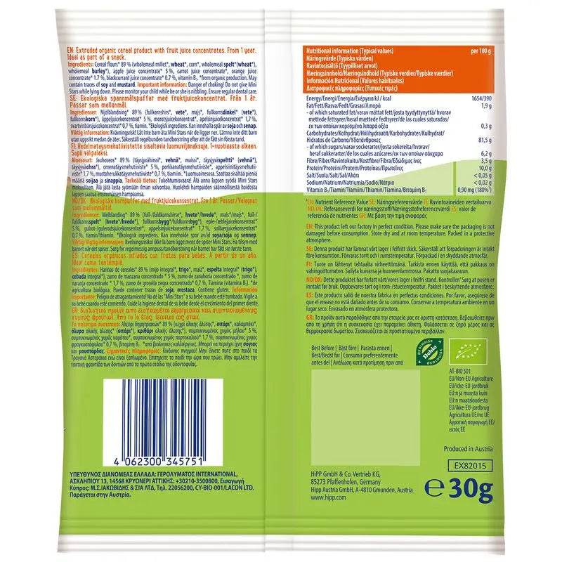Hipp Estrellitas mit Früchten Bio, 30G