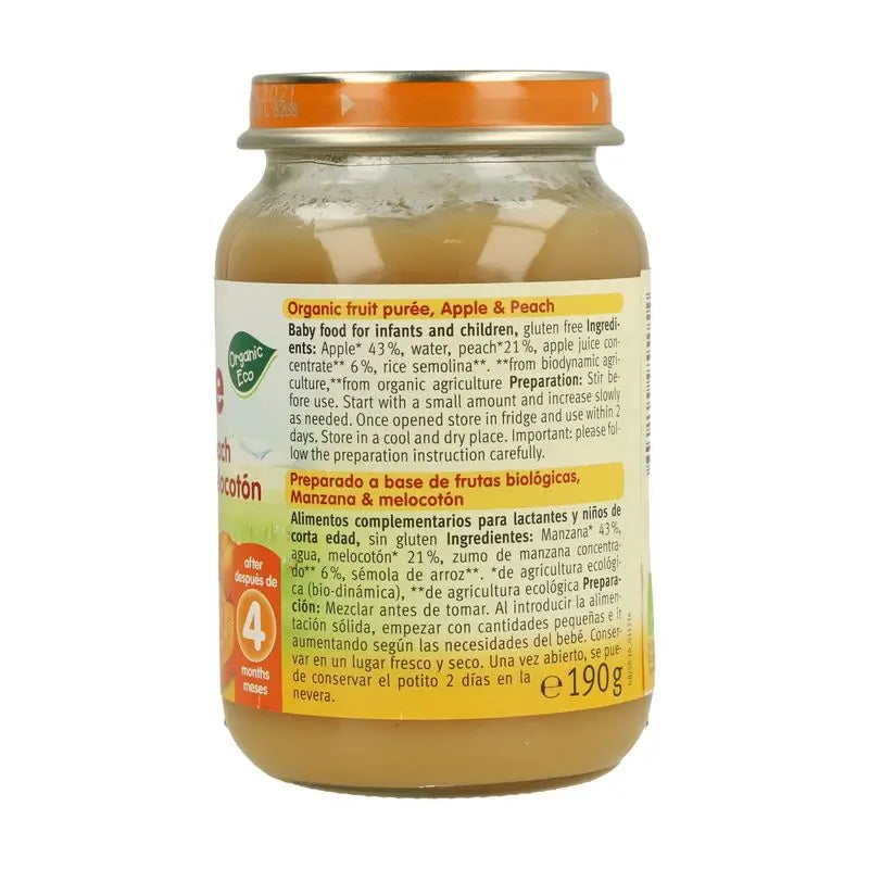 Holle Apfel-Pfirsich-Glas, 6 Stück