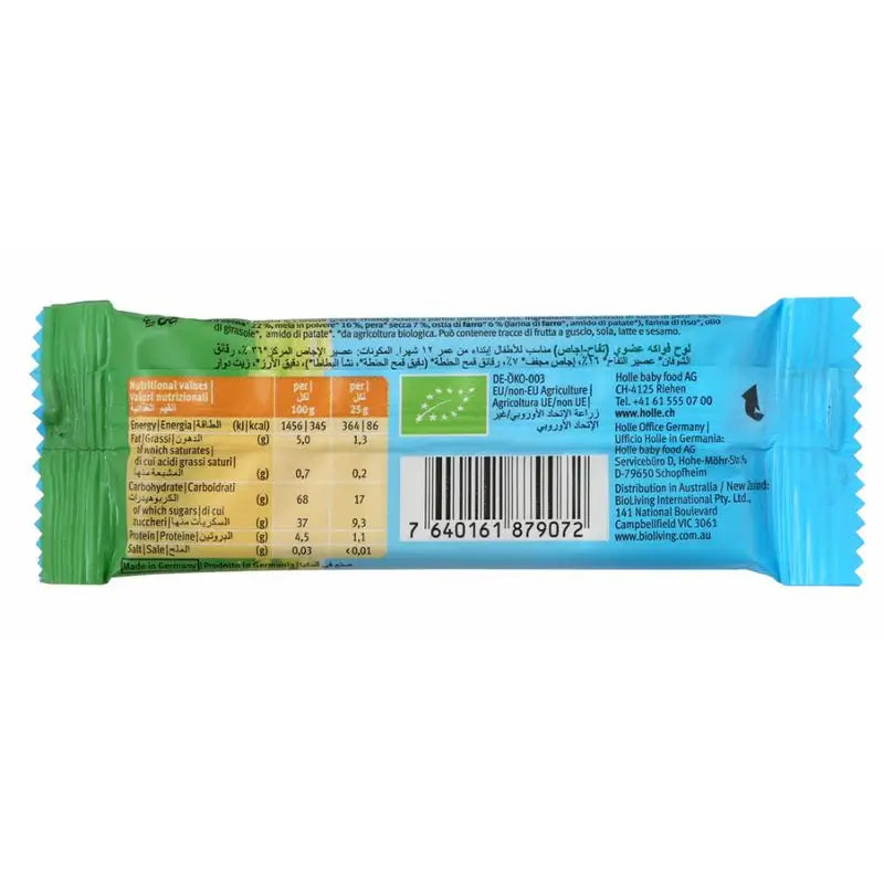 Holle Apfel & Birne Riegel 25Gr. Eco