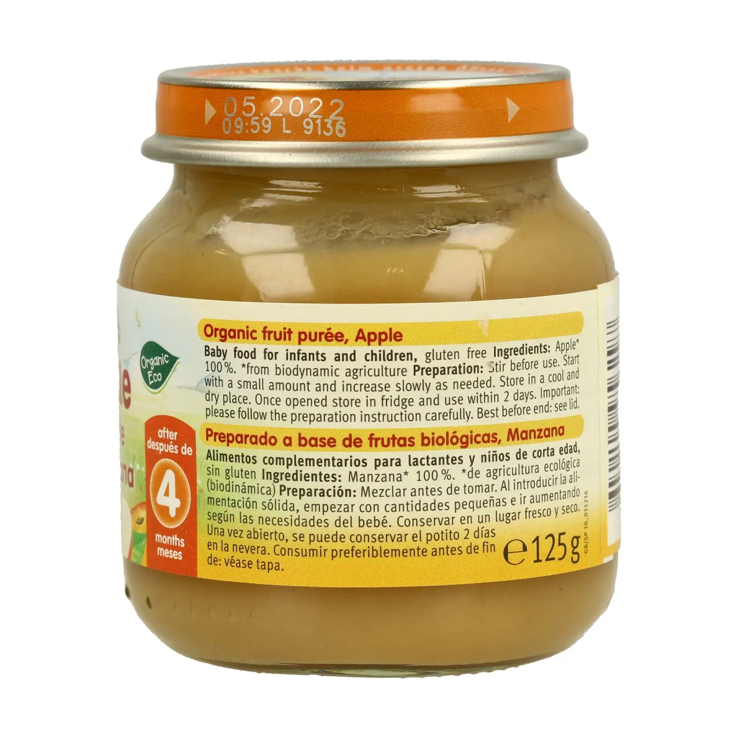 Holle 100% Apfel Glas, 125gr