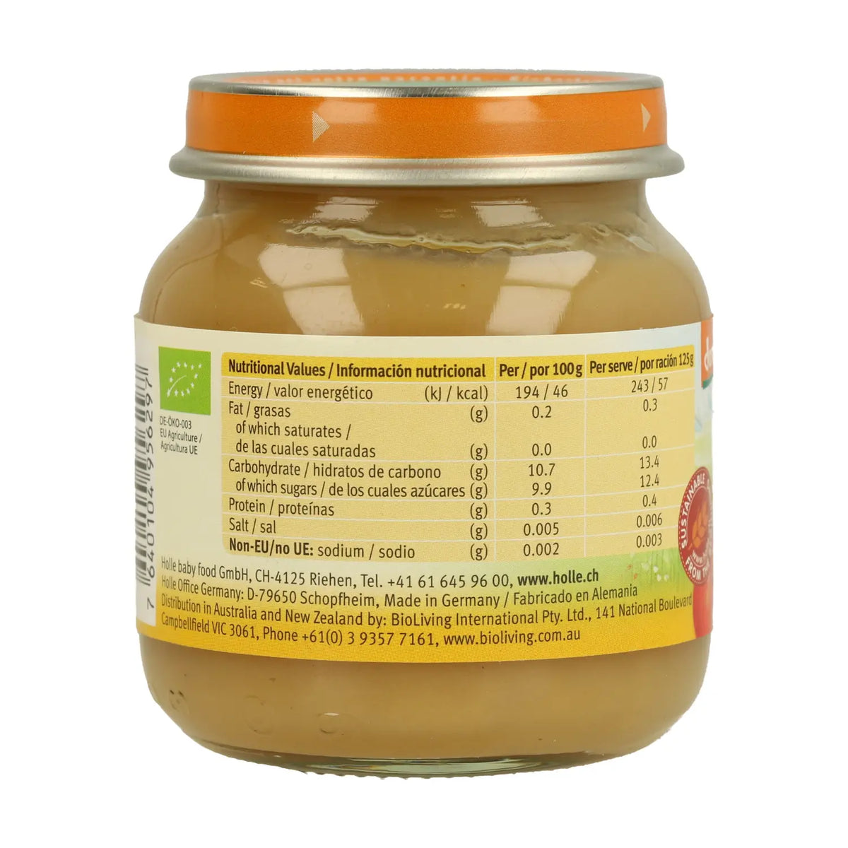 Holle 100% Apfel Glas, 125gr