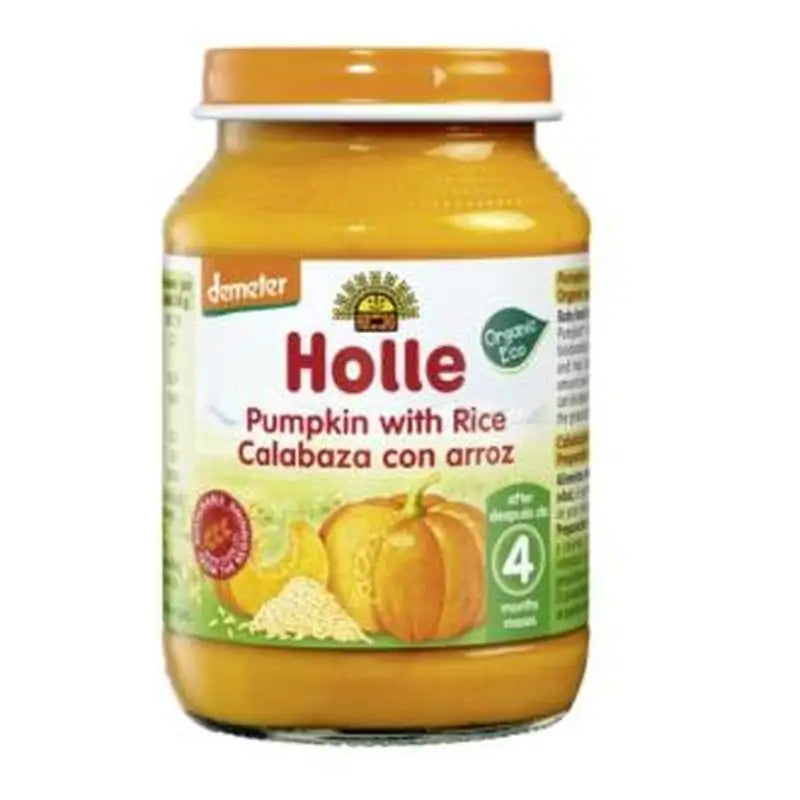 Holle Pumpkin with Rice 4Months 190Gr. Demeter