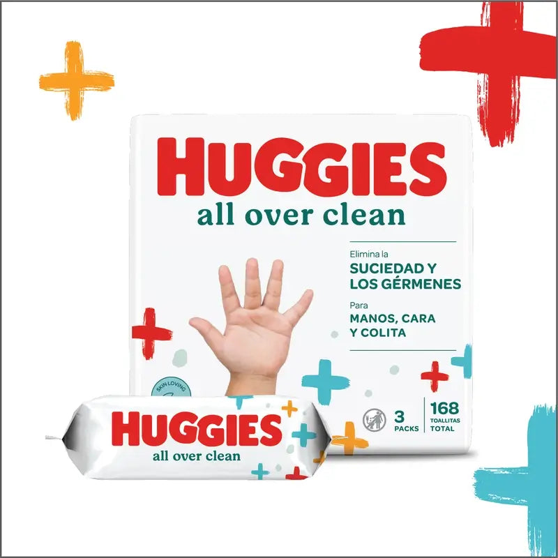 Huggies All Over Clean Feuchttücher, 56 Stück.