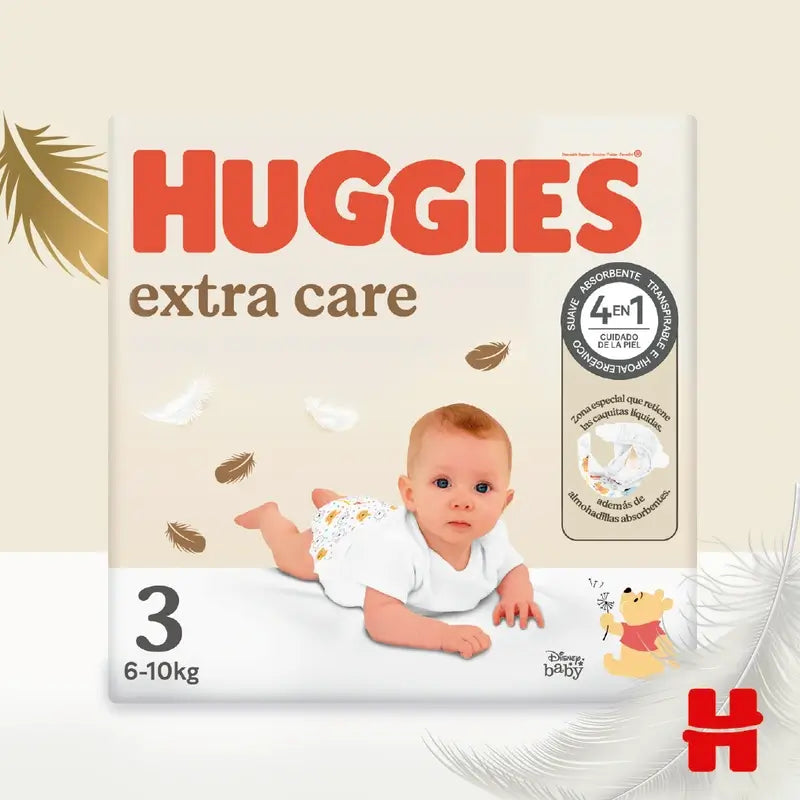 Huggies Extra Care Größe 3 (6-10 kg) Disney Baby Windel, 40 Stück.