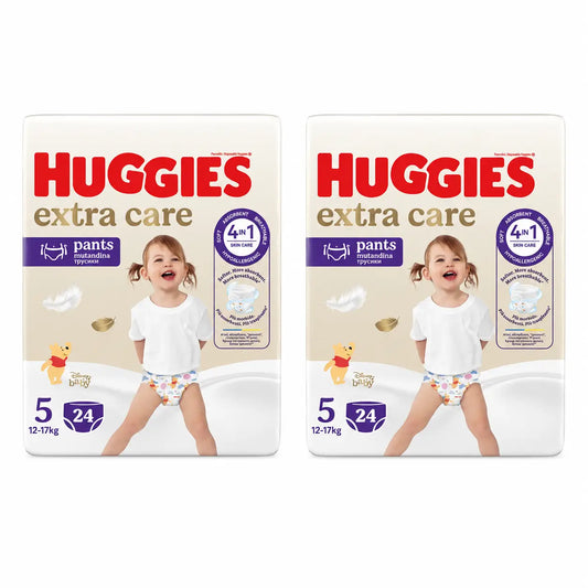 Huggies Extra Care Größe 5 (12-17 kg) Disney Baby Windelslips, 24 Stück, Packung 2