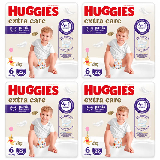Huggies Extra Care Größe 6 (15-25 kg) Disney Baby Windelslips, 22 Stück, Packung 4