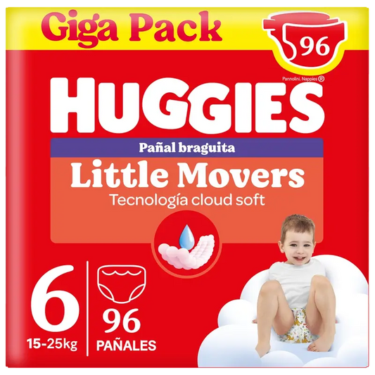 Huggies Little Movers Größe 6 (15-25 kg) Disney Baby Windelhöschen, 96 Stück.