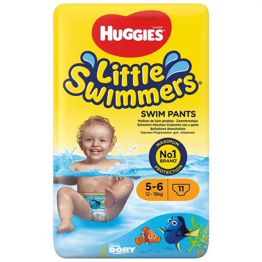 Huggies Little Swimmers Größe 5-6 (12–18 kg), Schwimmwindeln, 11 Stück