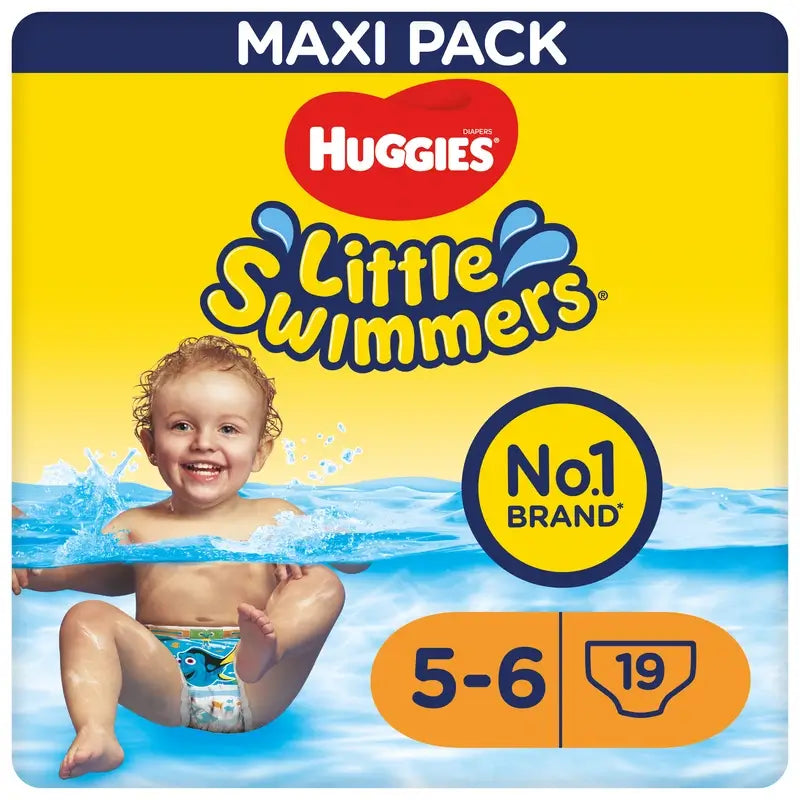 Huggies Little Swimmers Größe 5-6 (12–18 kg), Schwimmwindeln, 19 Stück