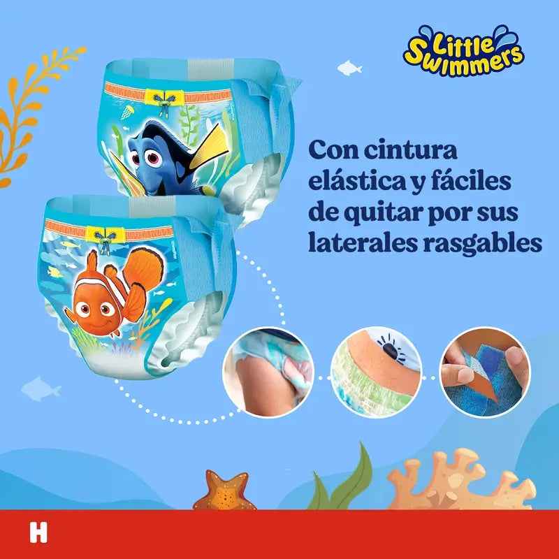 Huggies Little Swimmers Größe 5-6 (12–18 kg), Schwimmwindeln, 19 Stück