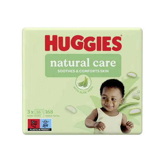 Huggies Natural Care Feuchttücher, 168 Stück.
