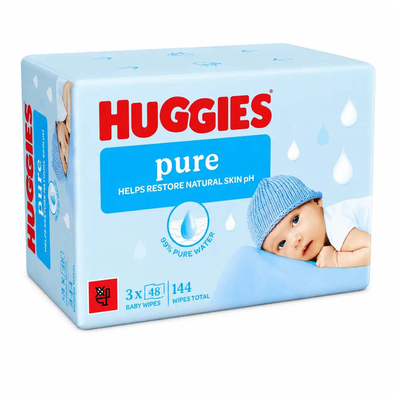 Huggies Pure Feuchttücher, 144 Stück