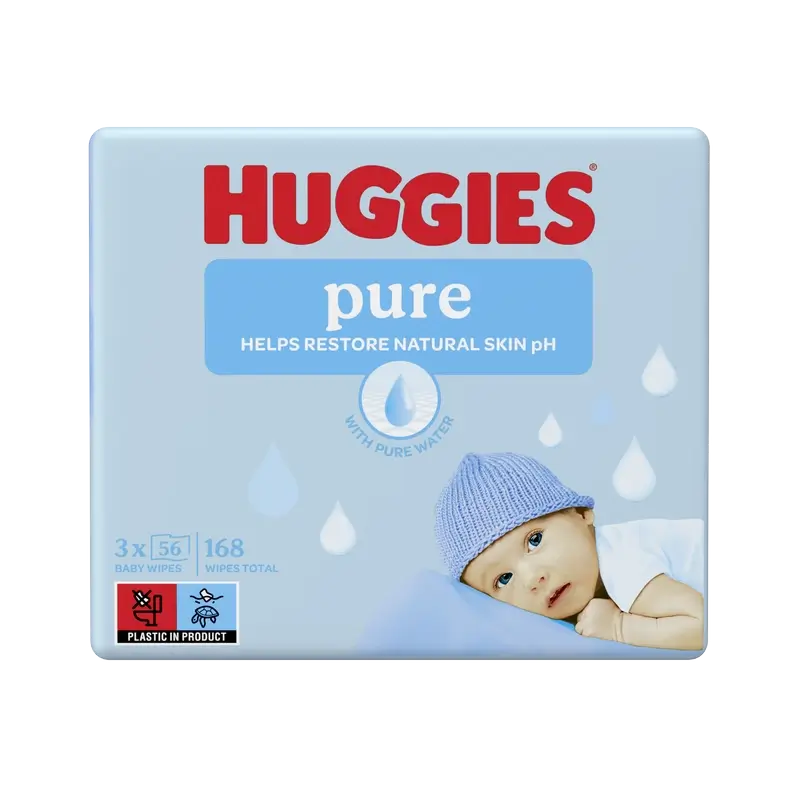 Huggies Pure Feuchttücher, 168 Stück.