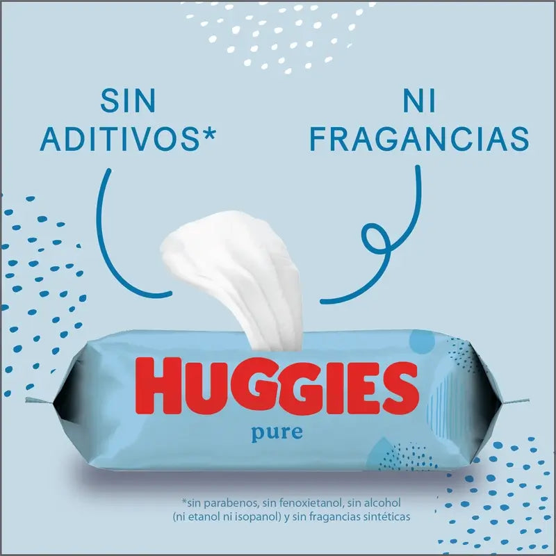 Huggies Pure Feuchttücher, 168 Stück.