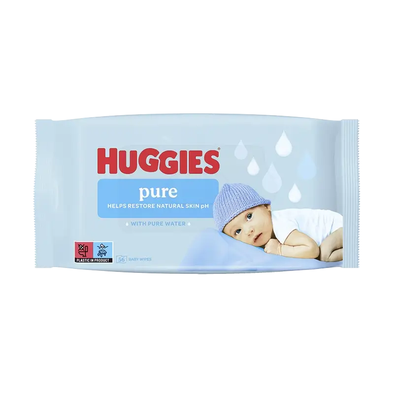 Huggies Pure Feuchttücher, 56 Stück.