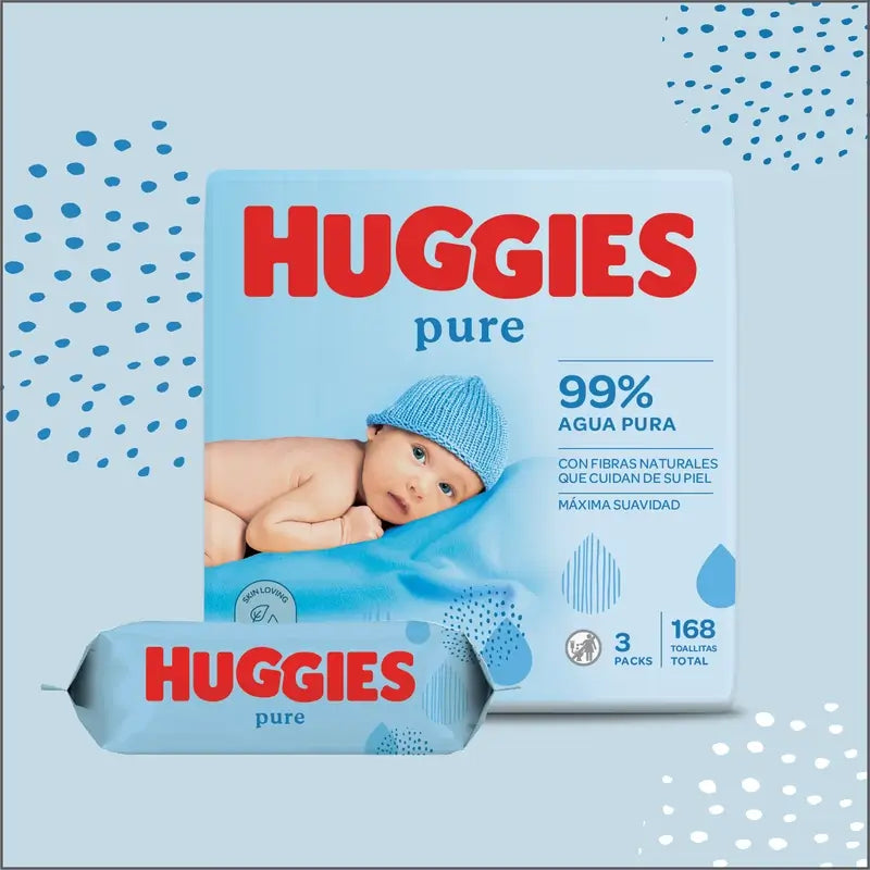 Huggies Pure Feuchttücher, 56 Stück.